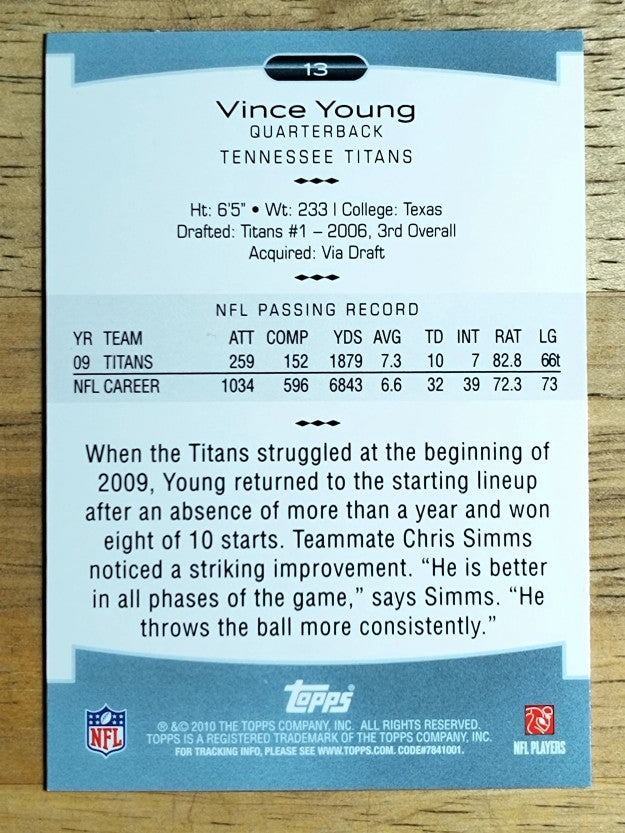 2010 Topps Platinum #13 Vince Young