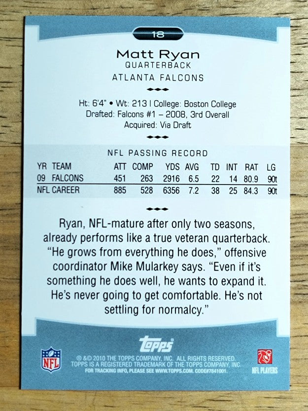 2010 Topps Platinum #18 Matt Ryan