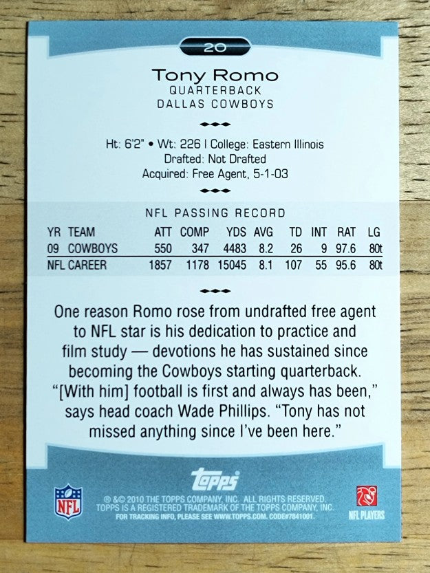 2010 Topps Platinum #20 Tony Romo