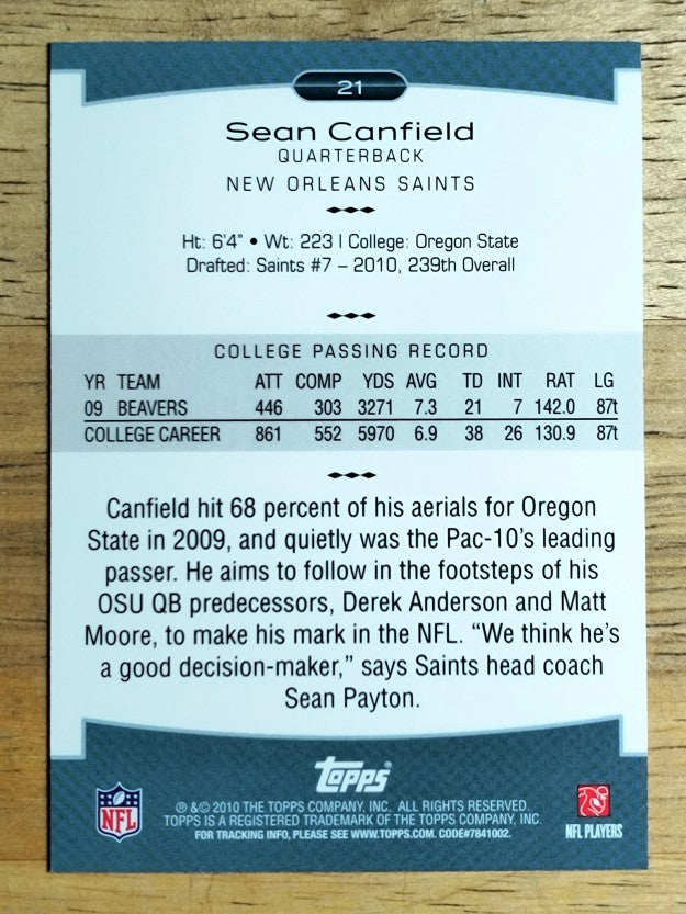 2010 Topps Platinum #21 Sean Canfield RC