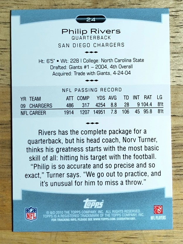 2010 Topps Platinum #24 Philip Rivers