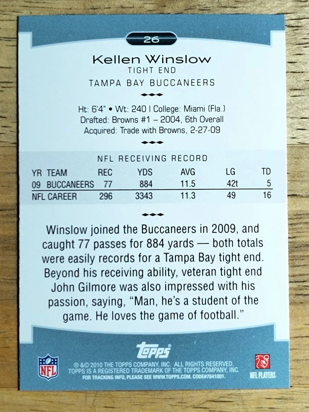 2010 Topps Platinum #26 Kellen Winslow
