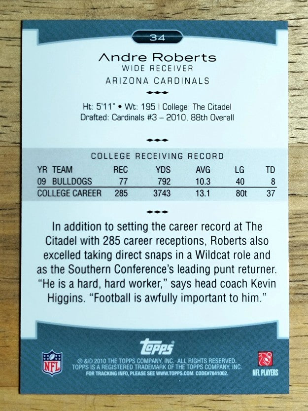 2010 Topps Platinum #34 Andre Roberts RC
