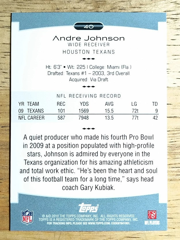 2010 Topps Platinum #40 Andre Johnson