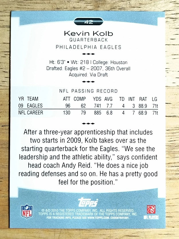 2010 Topps Platinum #42 Kevin Kolb