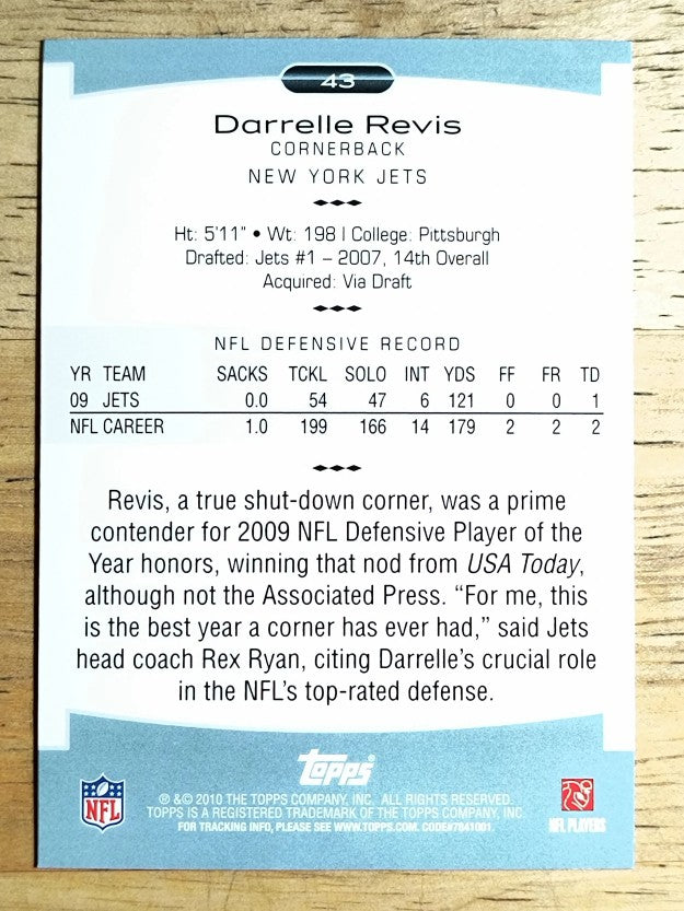 2010 Topps Platinum #43 Darrelle Revis