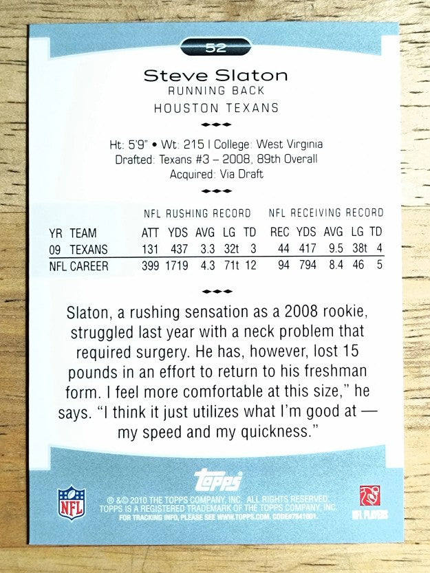 2010 Topps Platinum #52 Steve Slaton