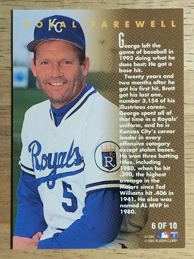 1994 Fleer Golden Moments #6 George Brett