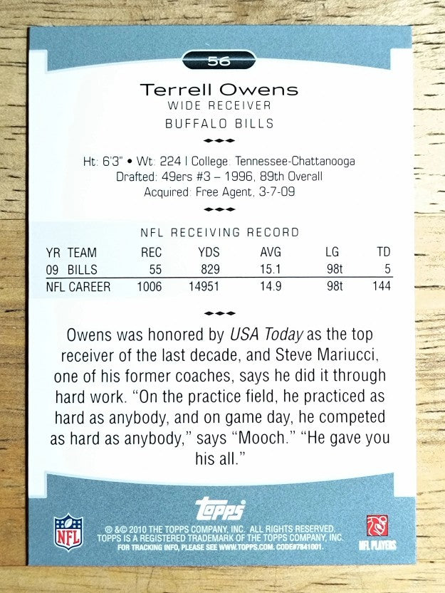 2010 Topps Platinum #56 Terrell Owens