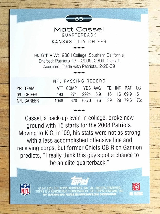 2010 Topps Platinum #63 Matt Cassel