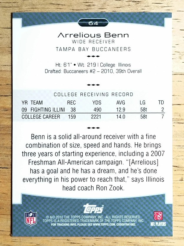 2010 Topps Platinum #64 Arrelious Benn RC