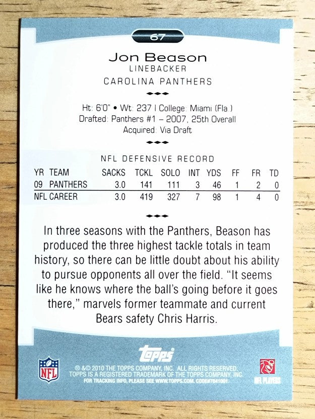 2010 Topps Platinum #67 Jon Beason