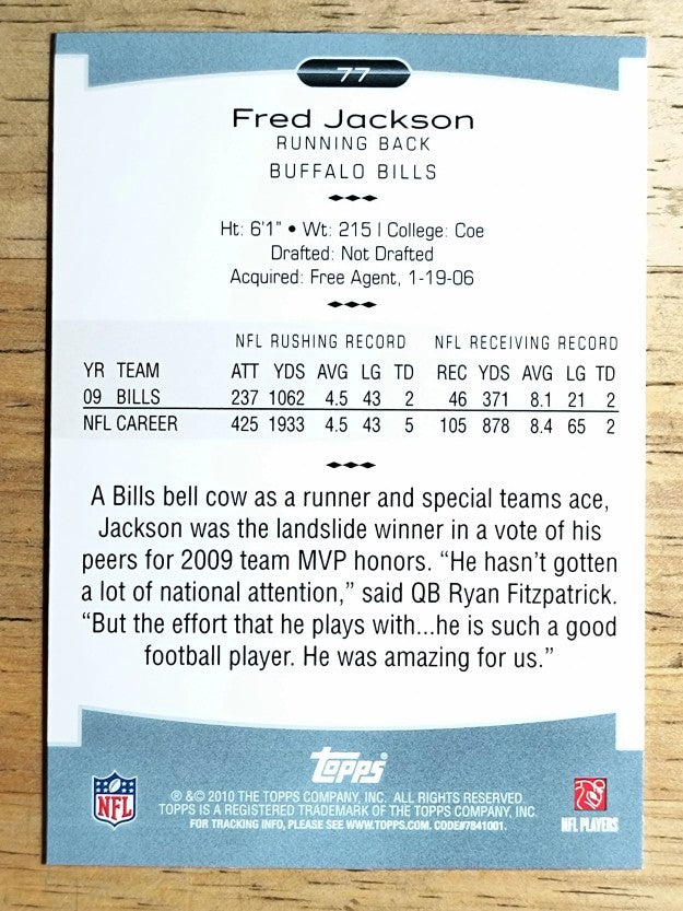 2010 Topps Platinum #77 Fred Jackson