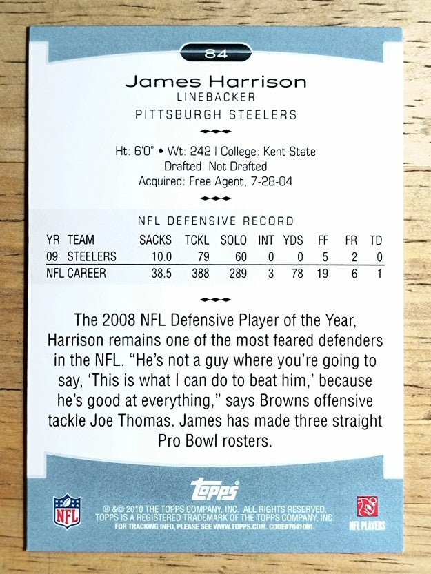 2010 Topps Platinum #84 James Harrison