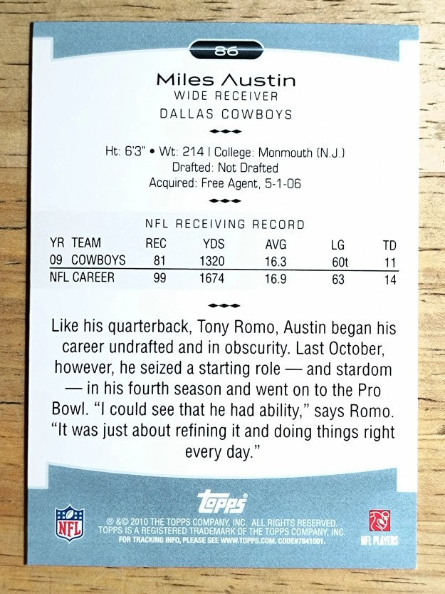 2010 Topps Platinum #86 Miles Austin