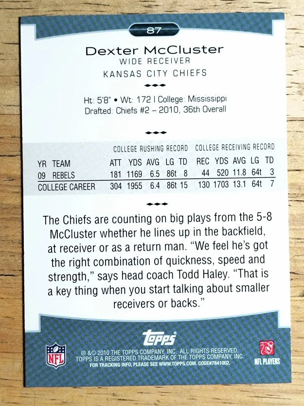 2010 Topps Platinum #87 Dexter McCluster RC