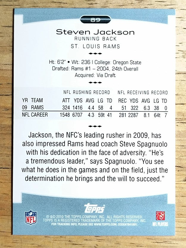 2010 Topps Platinum #89 Steven Jackson