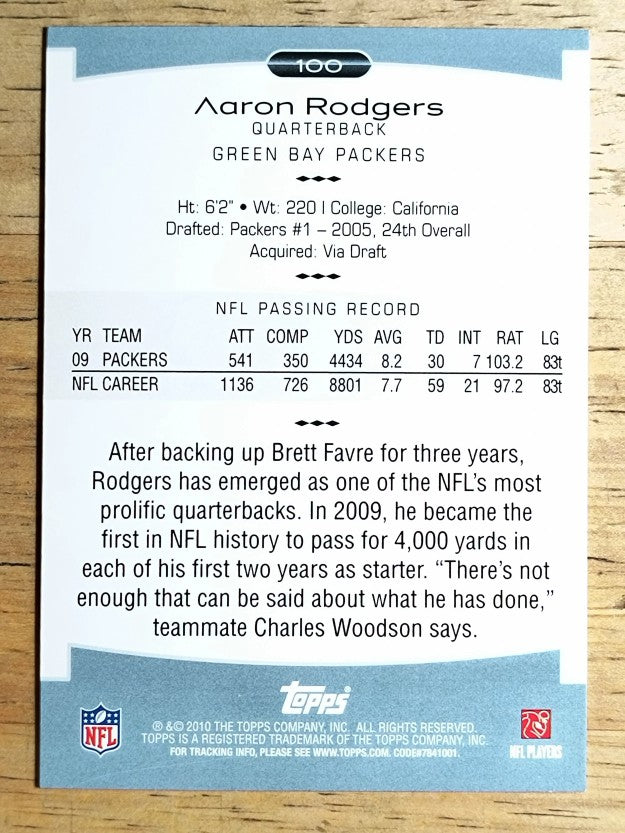 2010 Topps Platinum #100 Aaron Rodgers