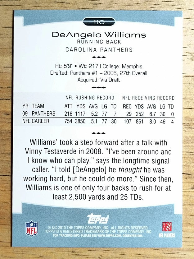 2010 Topps Platinum #110 DeAngelo Williams