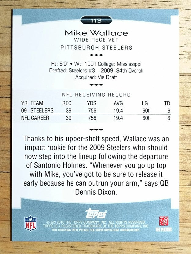 2010 Topps Platinum #113 Mike Wallace