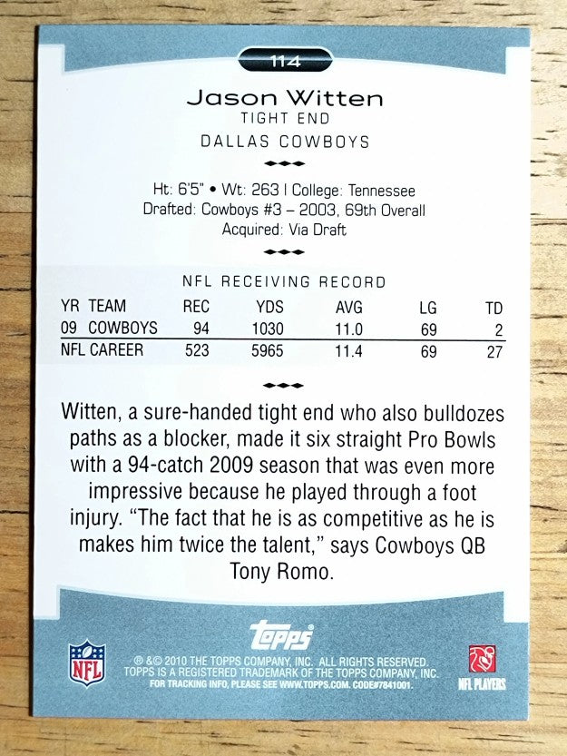 2010 Topps Platinum #114 Jason Witten