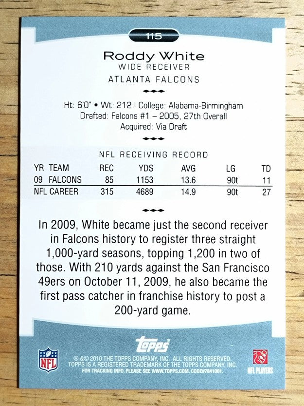 2010 Topps Platinum #115 Roddy White