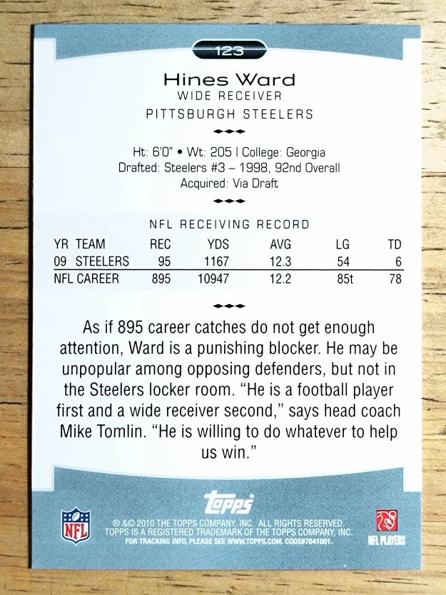 2010 Topps Platinum #123 Hines Ward
