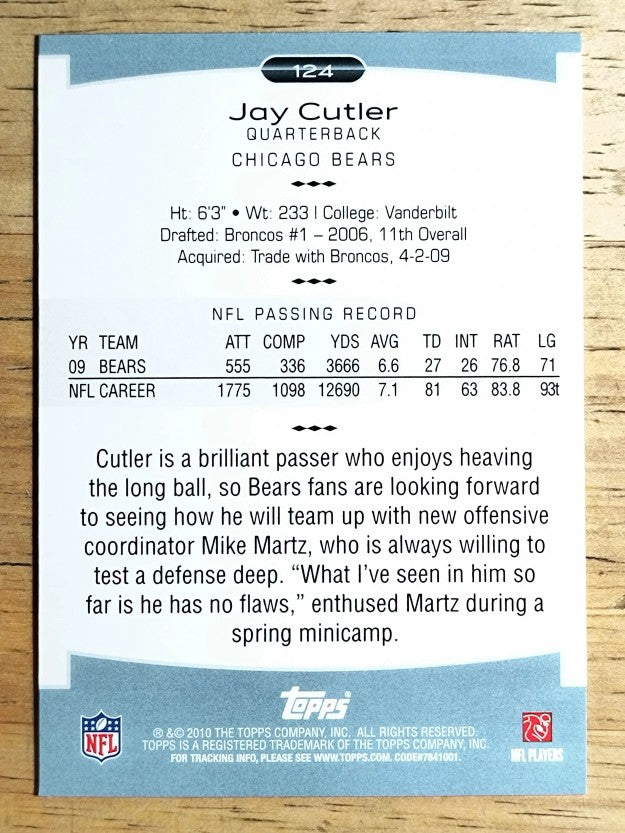 2010 Topps Platinum #124 Jay Cutler