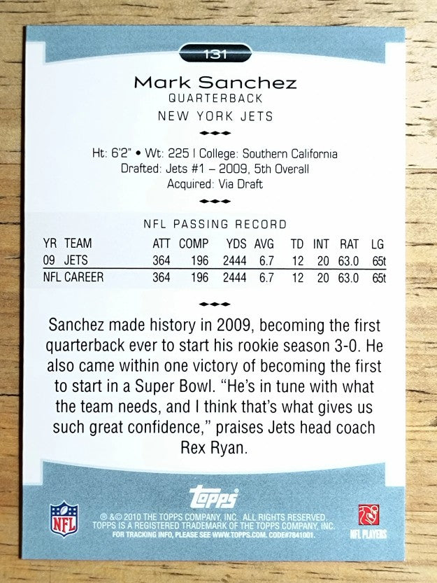 2010 Topps Platinum #131 Mark Sanchez