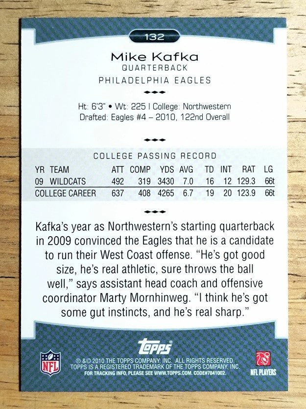 2010 Topps Platinum #132 Mike Kafka RC