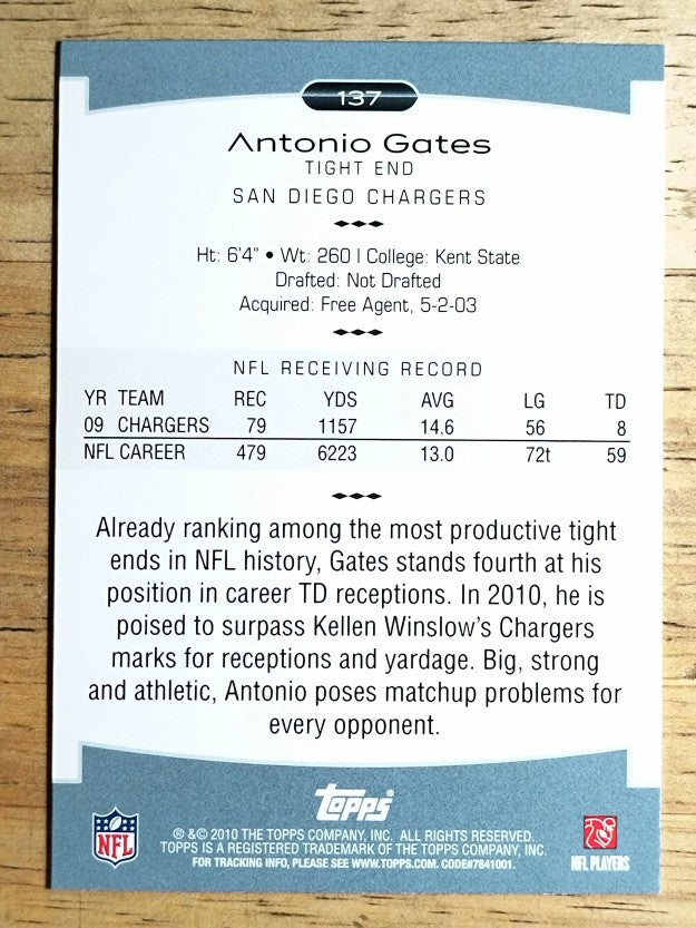2010 Topps Platinum #137 Antonio Gates