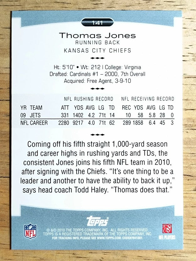 2010 Topps Platinum #141 Thomas Jones