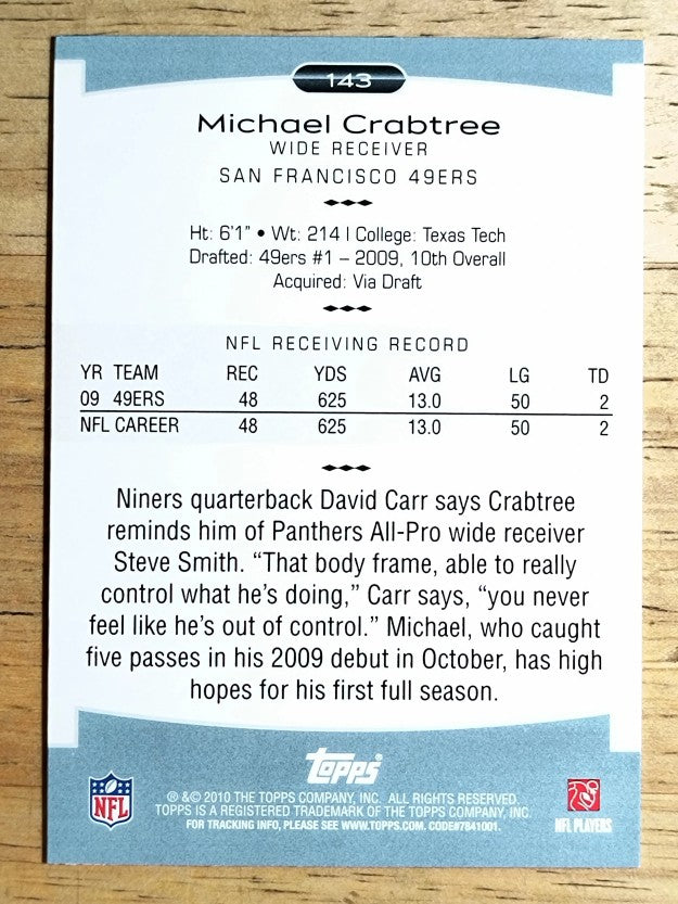 2010 Topps Platinum #143 Michael Crabtree