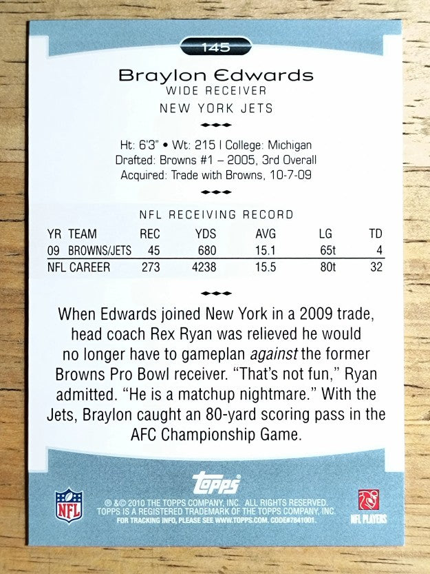 2010 Topps Platinum #145 Braylon Edwards