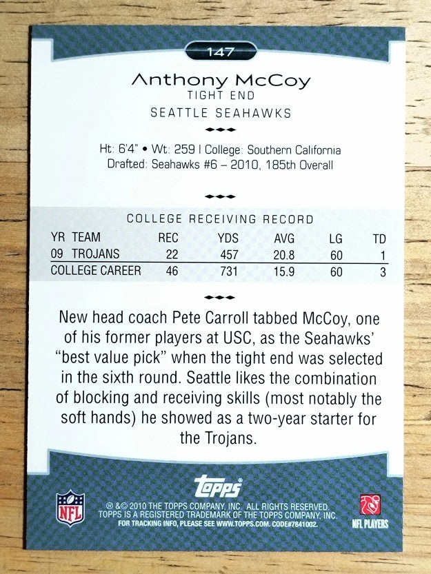 2010 Topps Platinum #147 Anthony McCoy RC