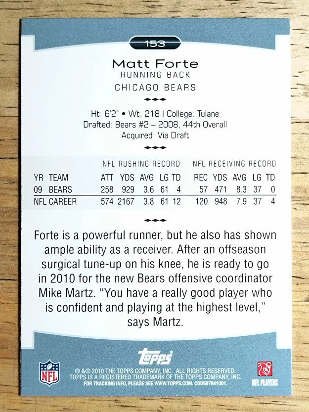 2010 Topps Platinum #153 Matt Forte