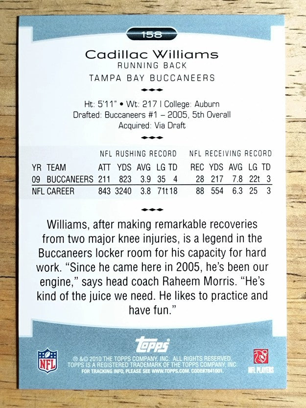 2010 Topps Platinum #158 Cadillac Williams