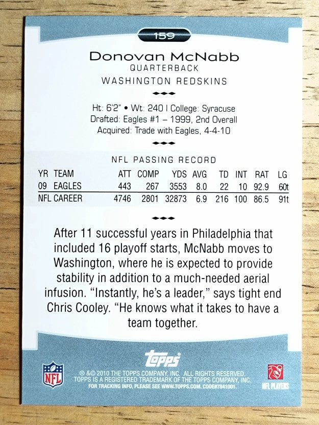 2010 Topps Platinum #159 Donovan McNabb