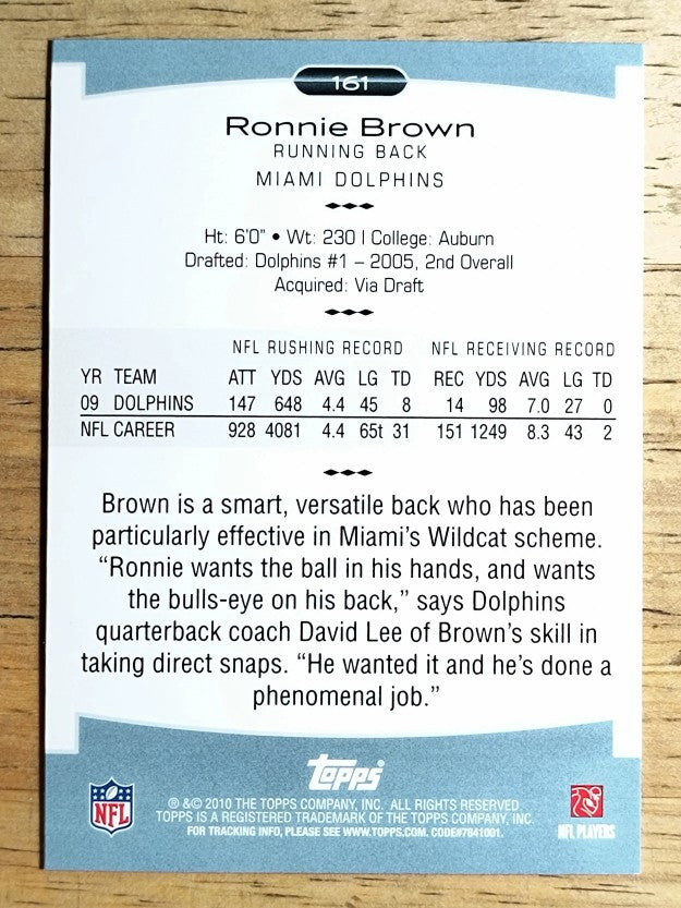 2010 Topps Platinum #161 Ronnie Brown