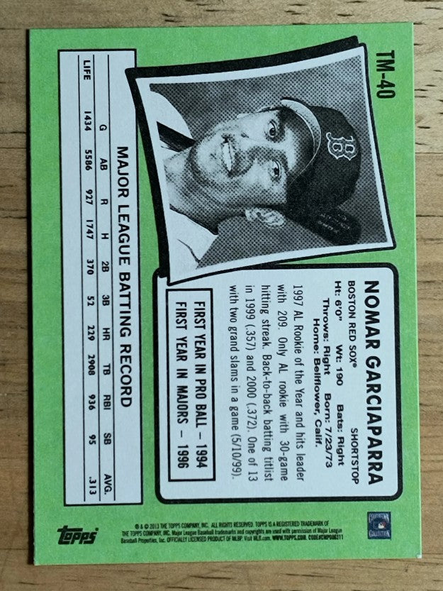 2013 Topps Update '71 Topps Minis #TM40 Nomar Garciaparra