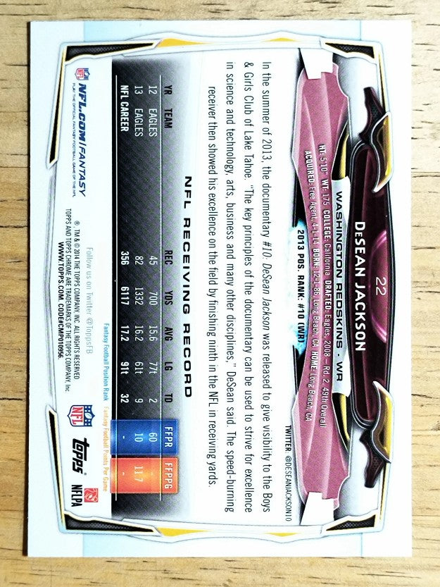 2014 Topps Chrome #22 DeSean Jackson