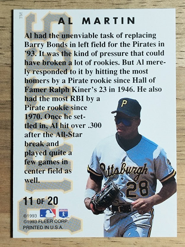 1994 Fleer Rookie Sensations #11 Al Martin