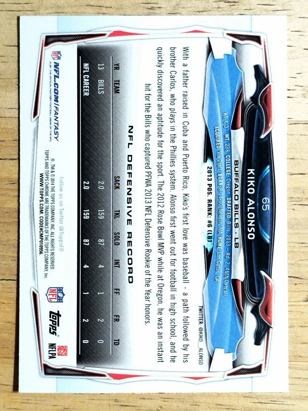 2014 Topps Chrome #65 Kiko Alonso