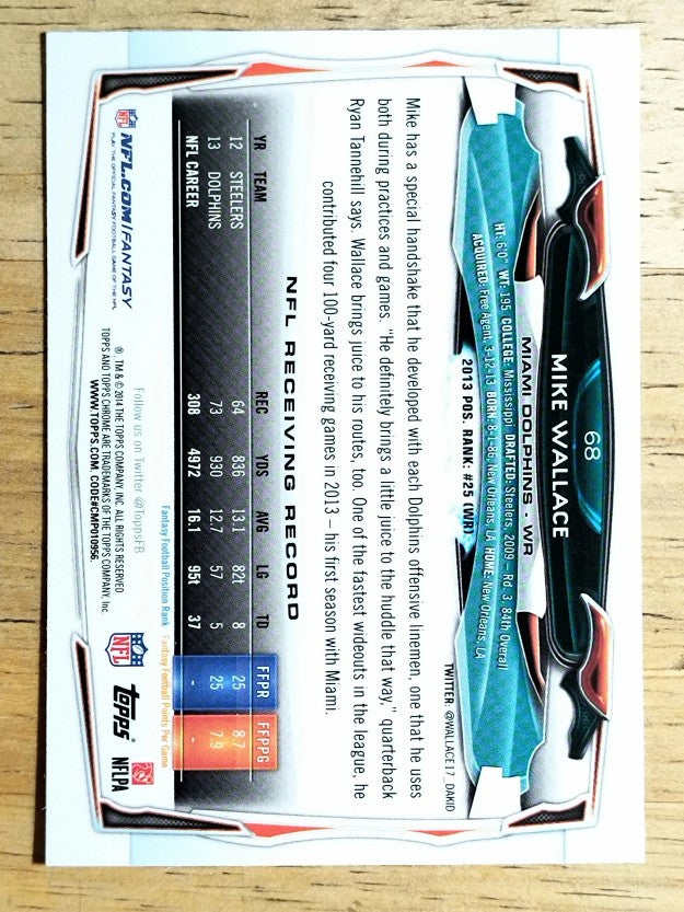 2014 Topps Chrome #68 Mike Wallace