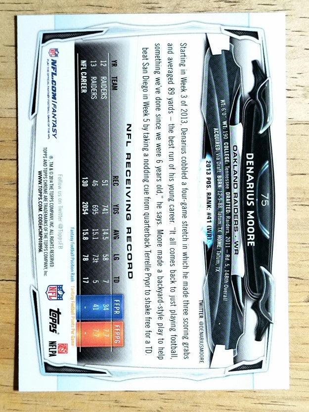 2014 Topps Chrome #75 Denarius Moore