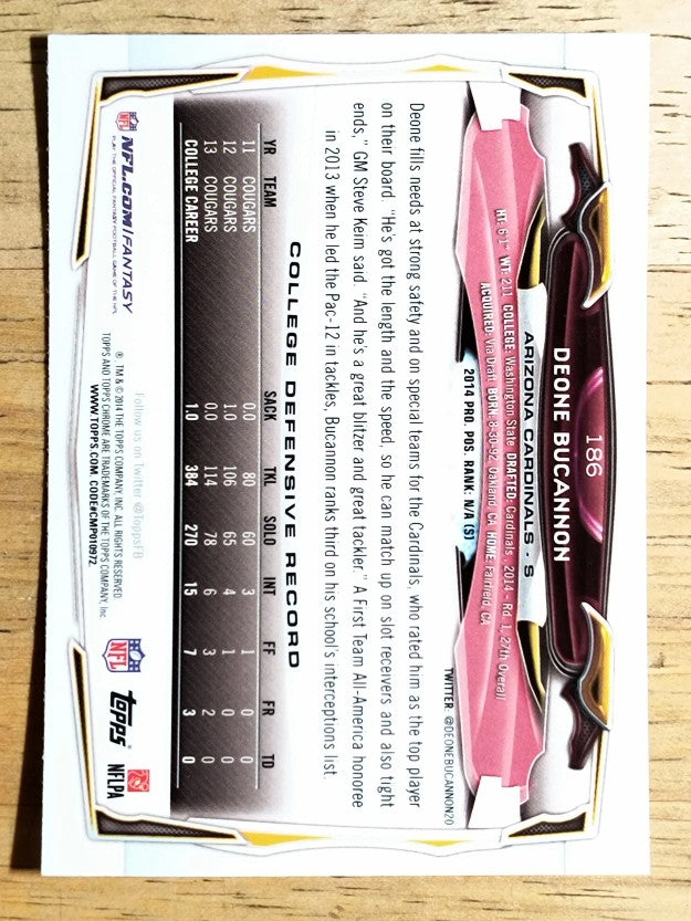 2014 Topps Chrome #186 Deone Bucannon RC