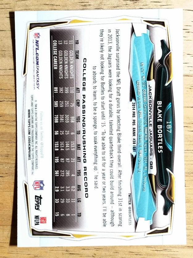 2014 Topps Chrome #187A Blake Bortles RC
