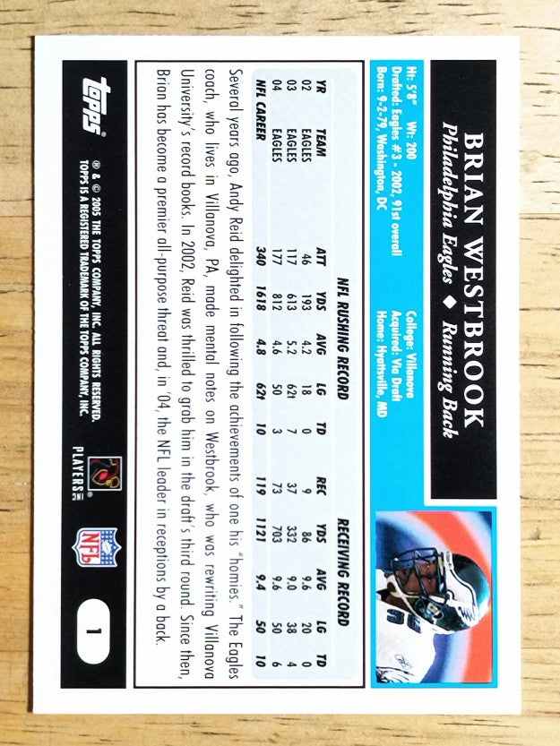 2005 Topps #1 Brian Westbrook