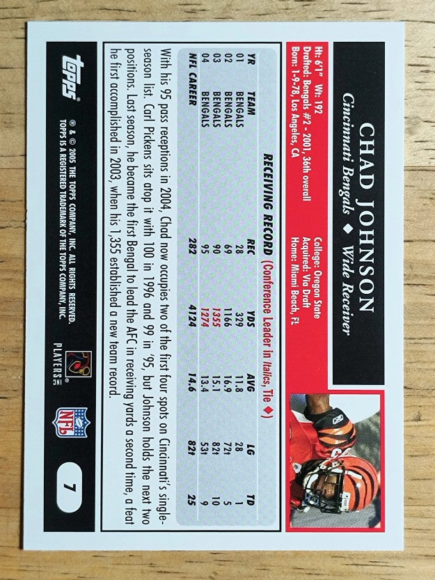 2005 Topps #7 Chad Johnson