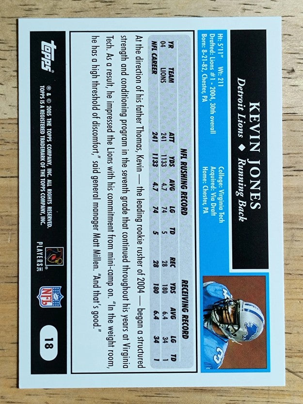 2005 Topps #18 Kevin Jones